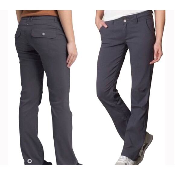 PrAna Women's 8 Halle Convertible Nylon Stretch Charcoal Gray Hiking Pants - Picture 3 of 13